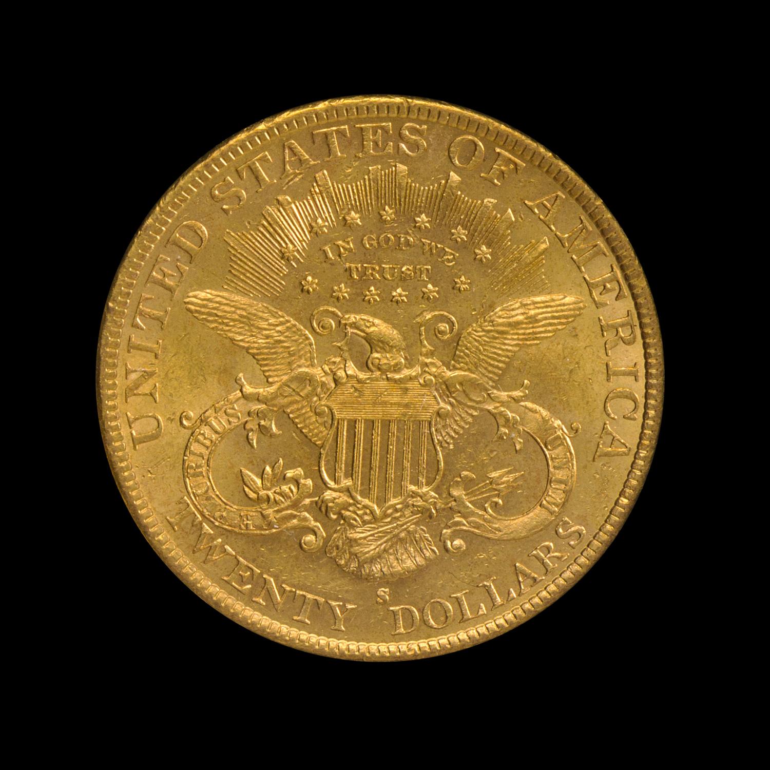 A United States 1896-S Liberty Head $20 Gold Coin