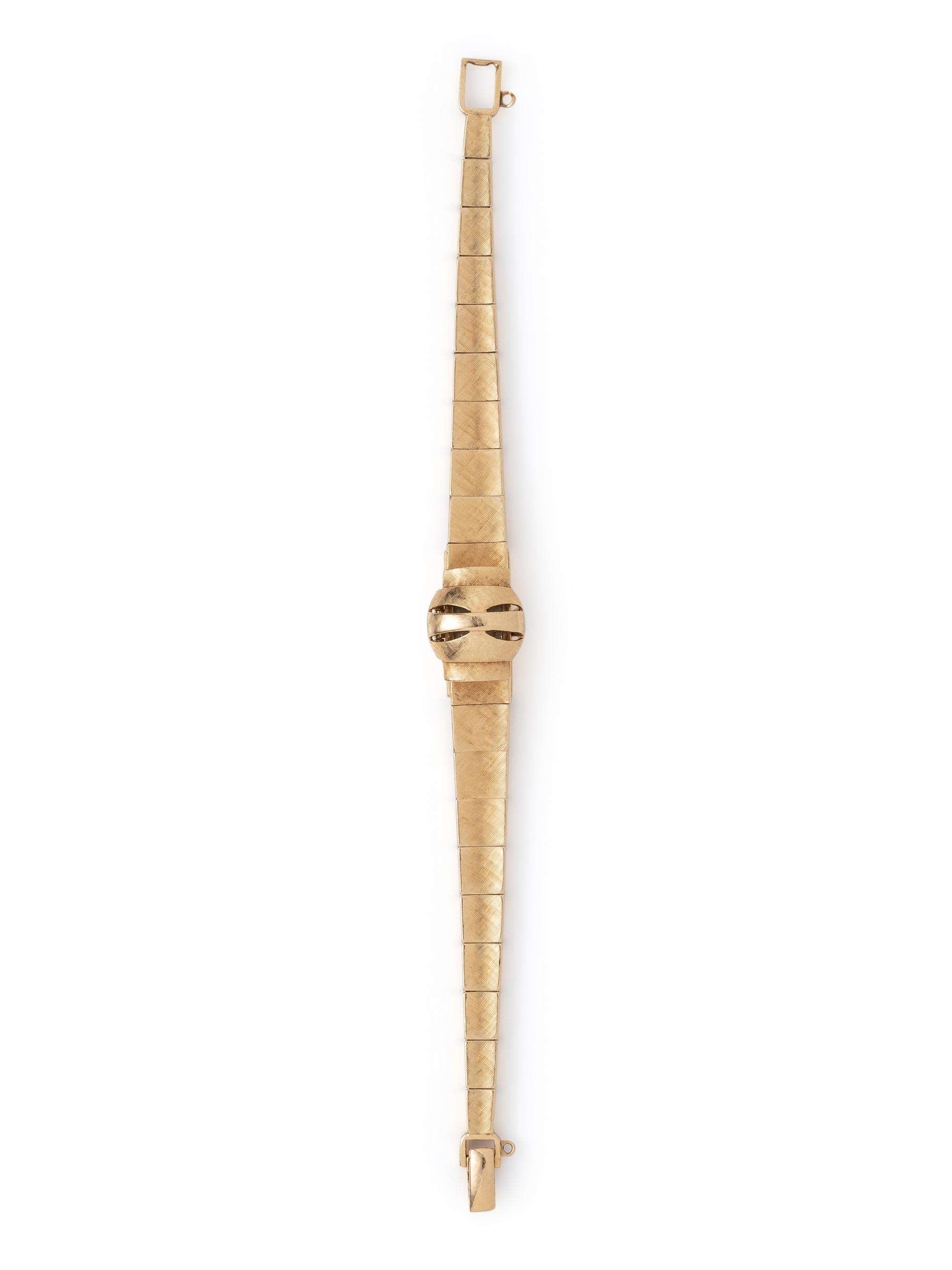 CROTON, 14K YELLOW GOLD SURPRISE WRISTWATCH