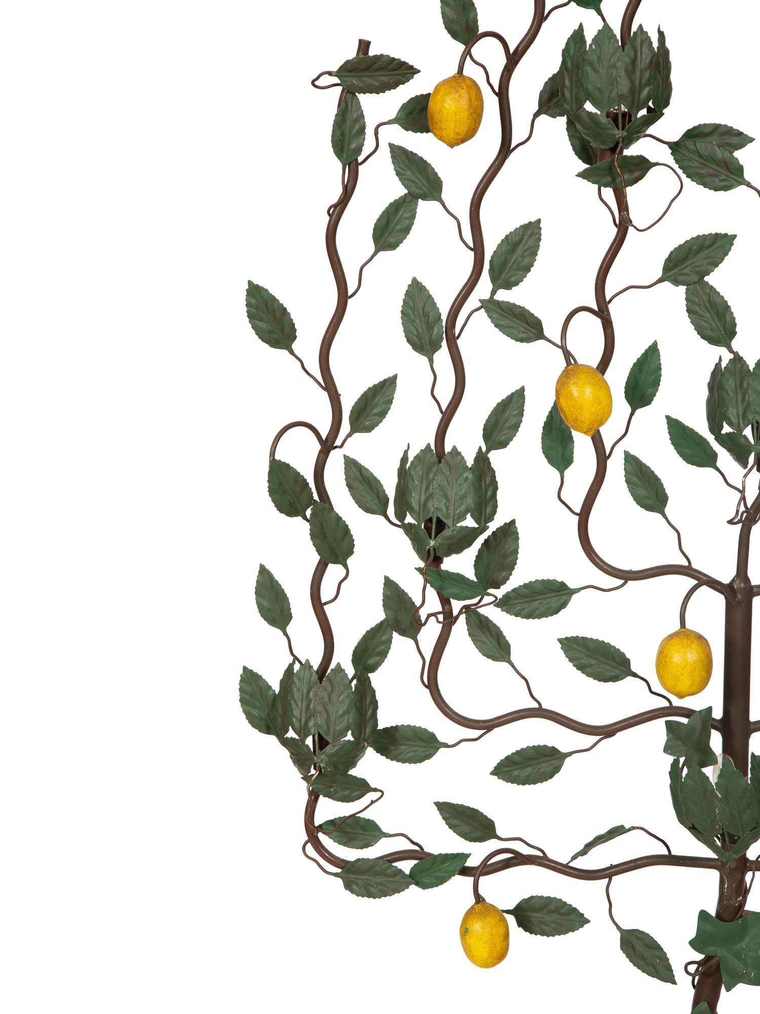 A Painted Tole Espalier Lemon Tree