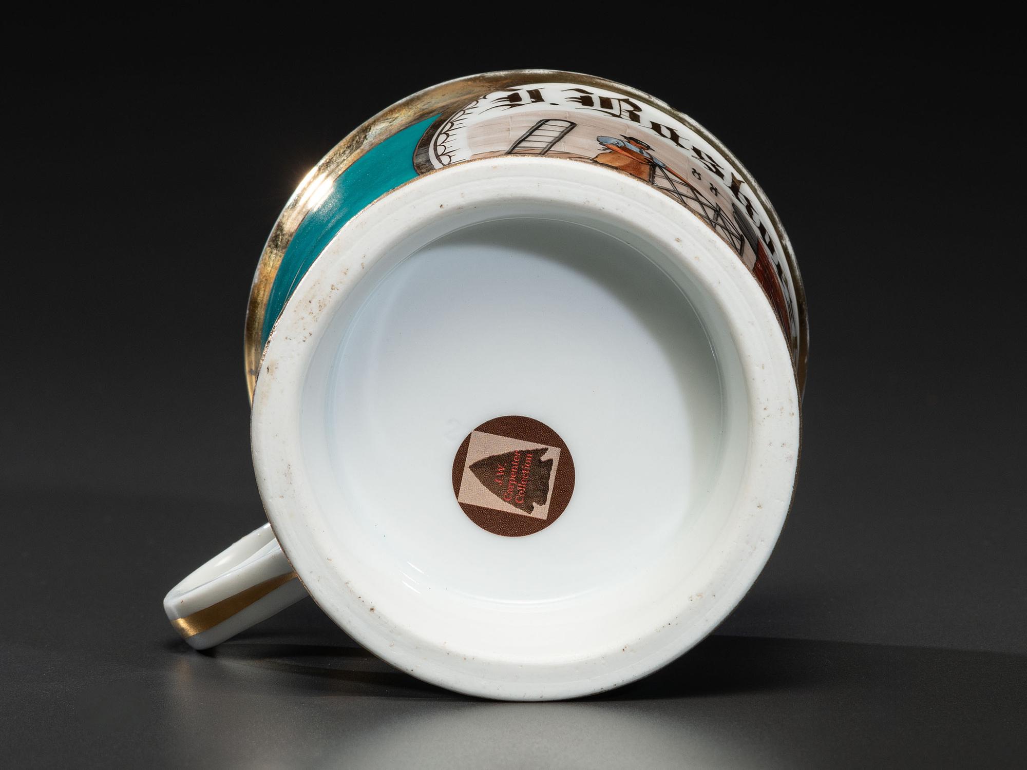 A Blacksmith's Porcelain Occupational Shaving Mug