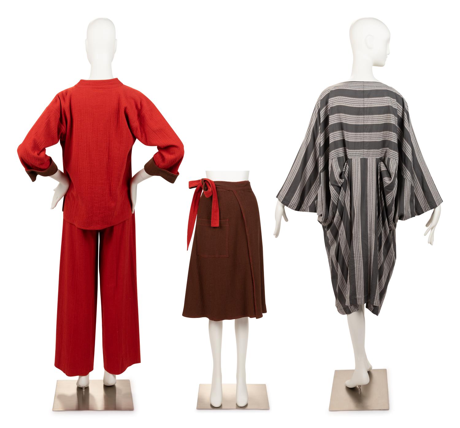Two Issey Miyake Items: One Ensemble, 1975, One Kaftan, 1984
