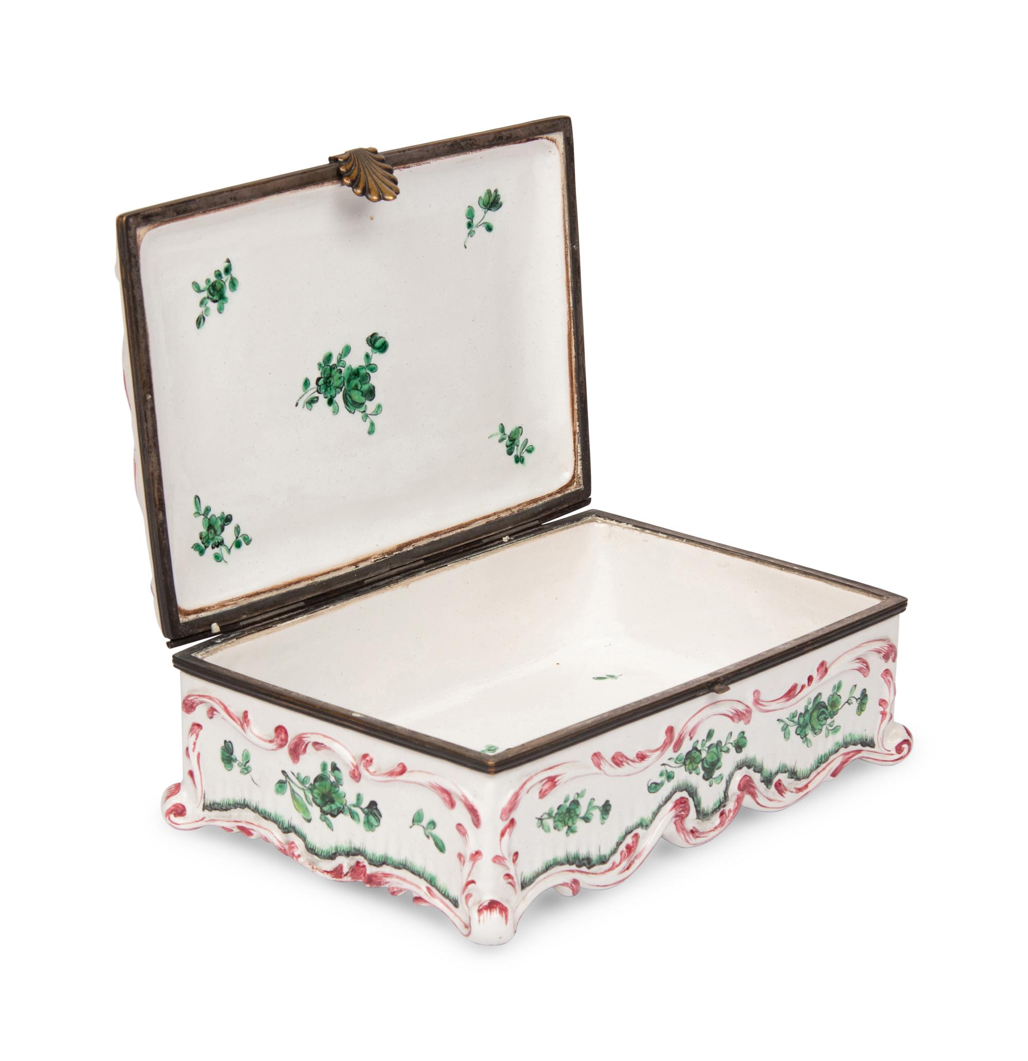A French Faience Table Casket