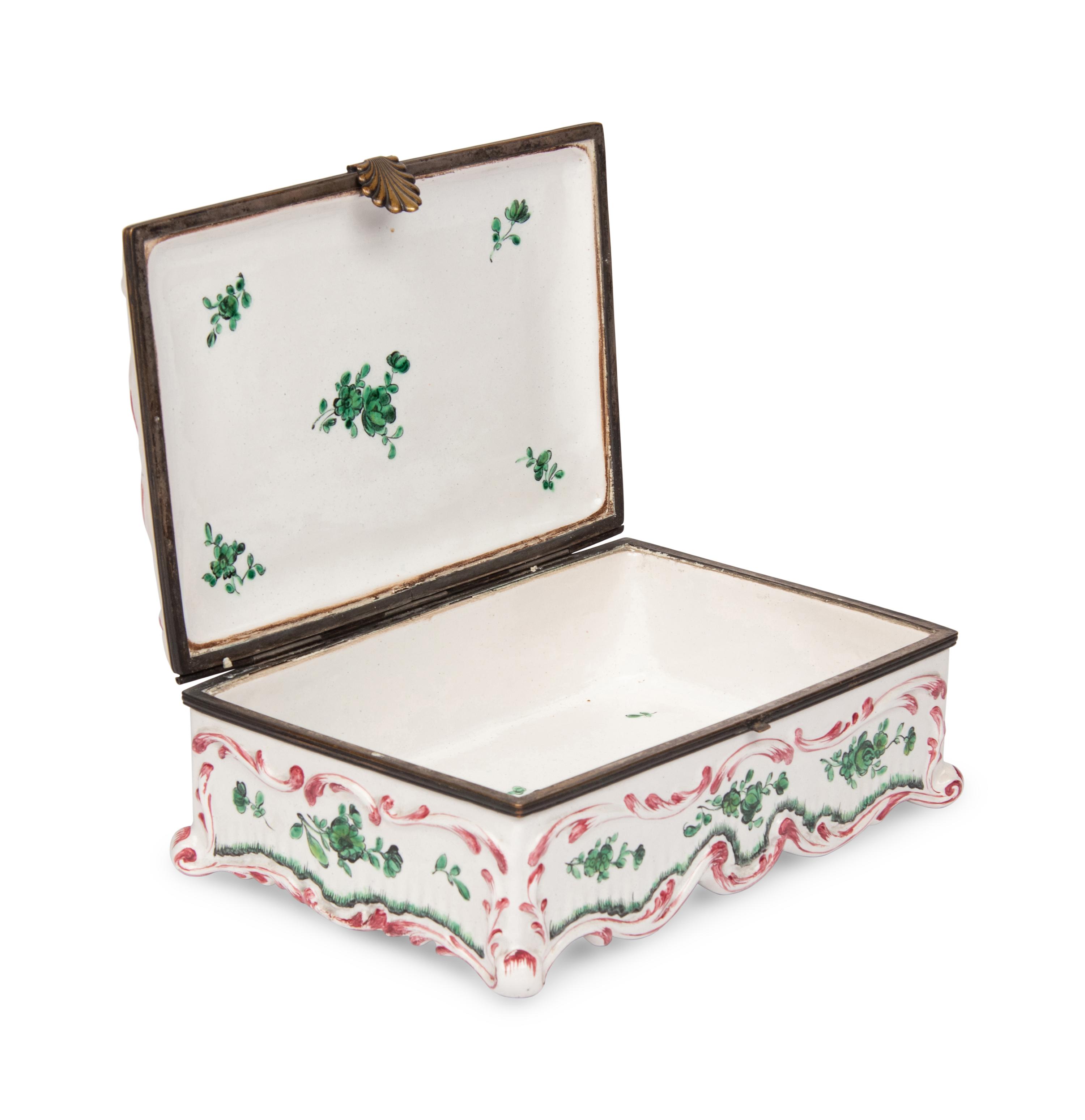 A French Faience Table Casket