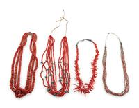 Pueblo and Southwestern-style Coral Necklaces