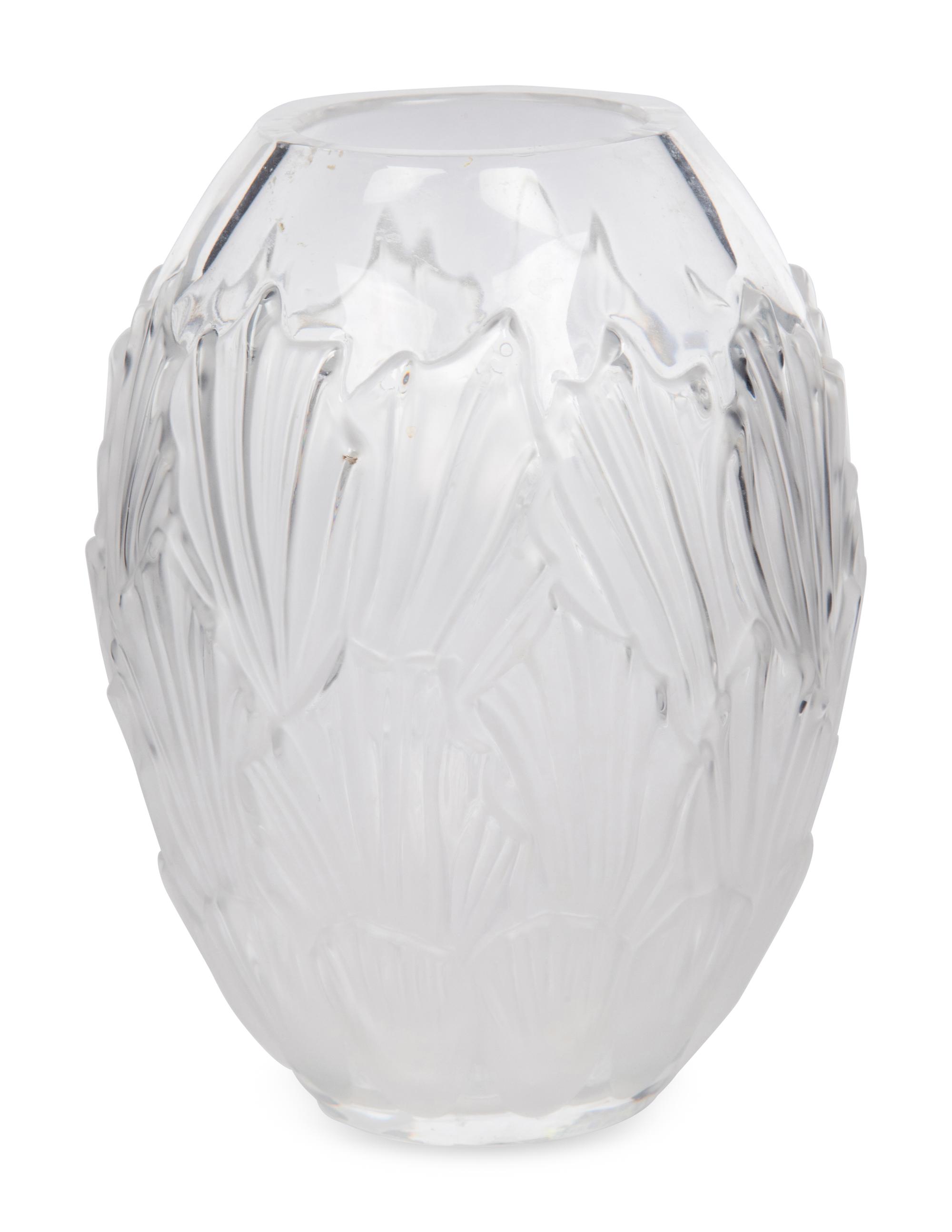 A Lalique Sandrift Vase