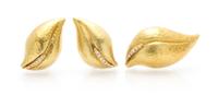 An 18 Karat Yellow Gold and Diamond Demi Parure, Paloma Picasso for Tiffany & Co., Circa 1989, 19.90 dwts.
