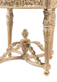 A Louis XVI Style Painted Marble-Top Table