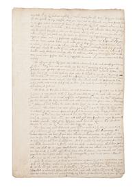 CECIL, Robert, 1st Earl of Salisbury (1563-1612). Manuscript copy of two dispatches by Sir Robert Cecil giving account of his embassy to King Henry IV of France, 23 March 1597 & 27 March 1598. [ca 17th century]. Together 17 pages (302 x 203 mm) on 5 bifolia. Marginal chipping affecting a few letters, creased, some minor soiling.
