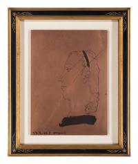 Original Copper Plate fo r Femme Blonde de Profil (from Vingt Poèmes de Góngora ), 1947