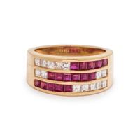 DIAMOND AND RUBY RING