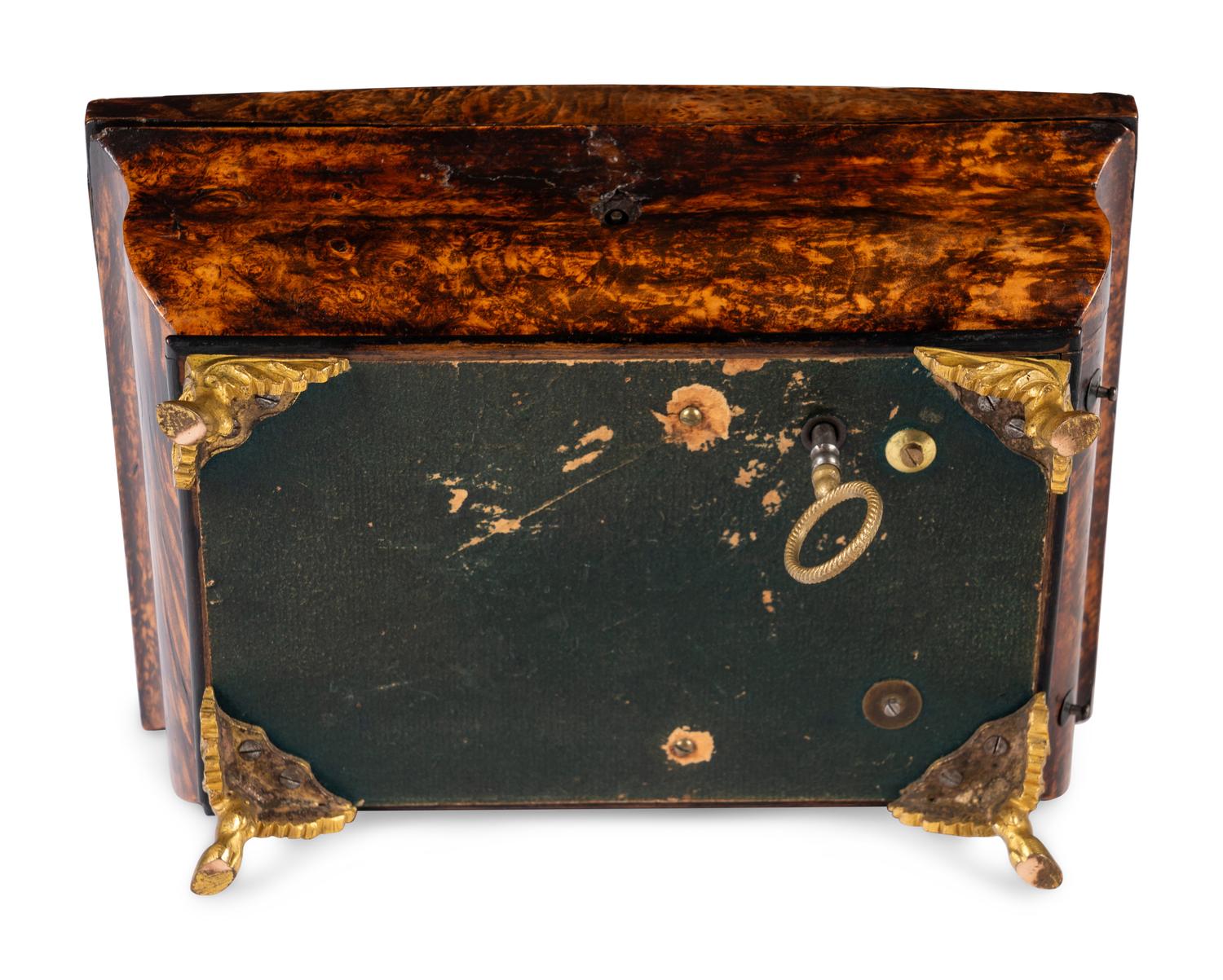A Palais Royal Burlwood Musical Sewing Necessaire