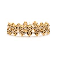 ROBERTO COIN, BICOLOR GOLD AND DIAMOND BRACELET