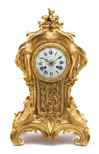 A Louis XV Style Gilt Bronze Bracket Clock Height 23 3/4 inches. — LATE 19TH CENTURY