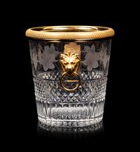 A Gilt Metal Mounted Cut Glass Ice Bucket