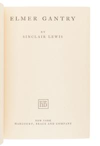 LEWIS, Sinclair (1885-1951). Elmer Gantry. New York: Harcourt, Brace and Company, 1927.