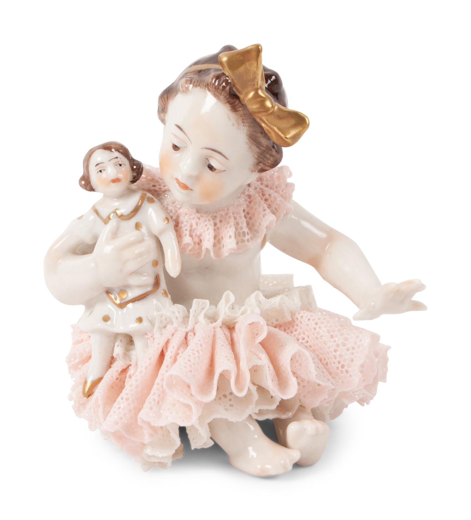 A Group of Capodimonte Porcelain Figures
