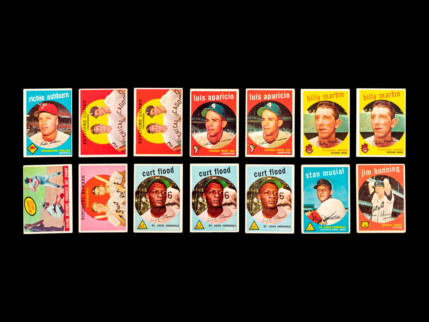 A Group of 335 Assorted 1959 Topps Baseball Cards,