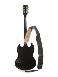 A Gibson Mother-of-Pearl Inlaid Black SG Electric Guitar