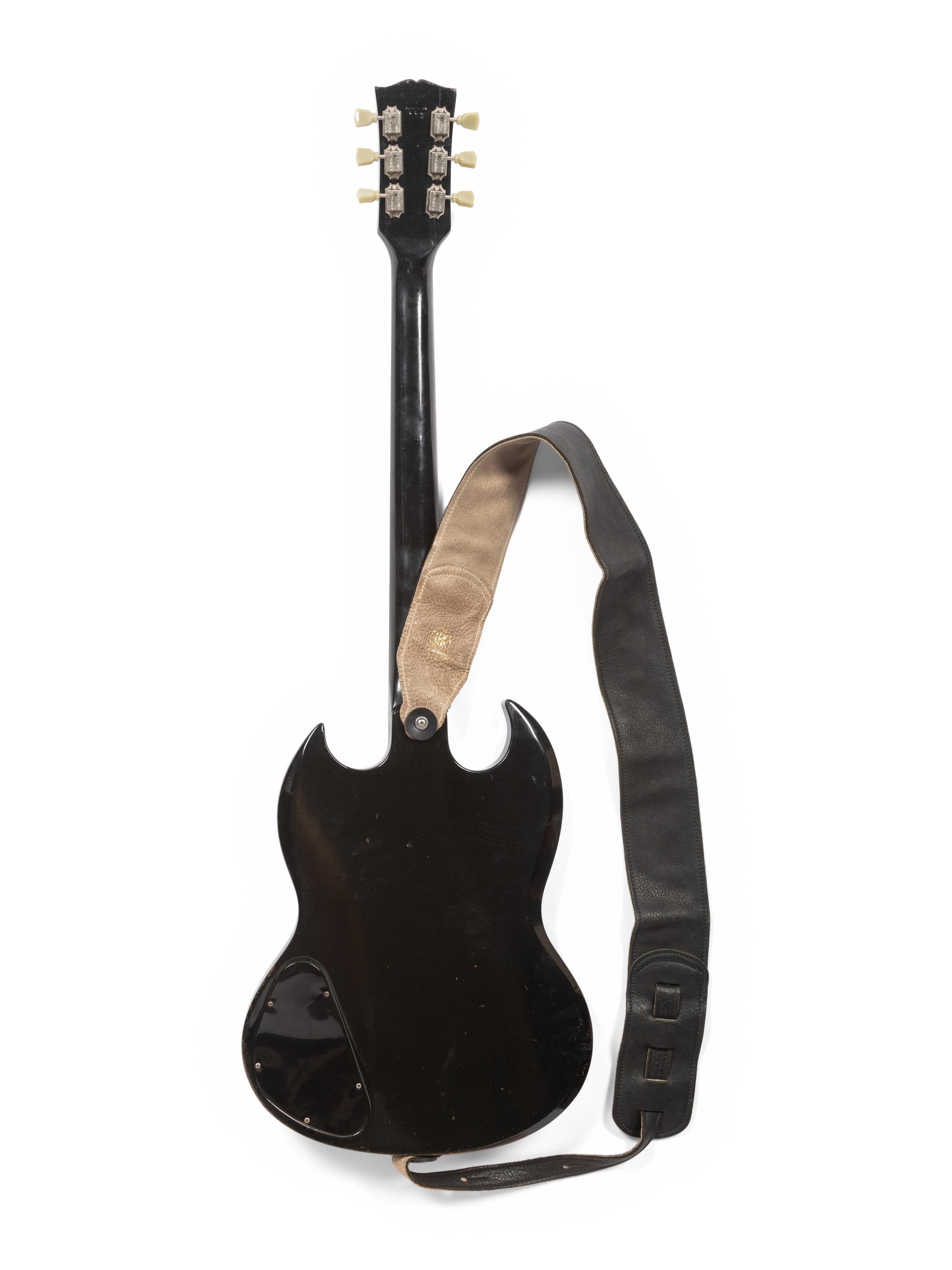 A Gibson Mother-of-Pearl Inlaid Black SG Electric Guitar