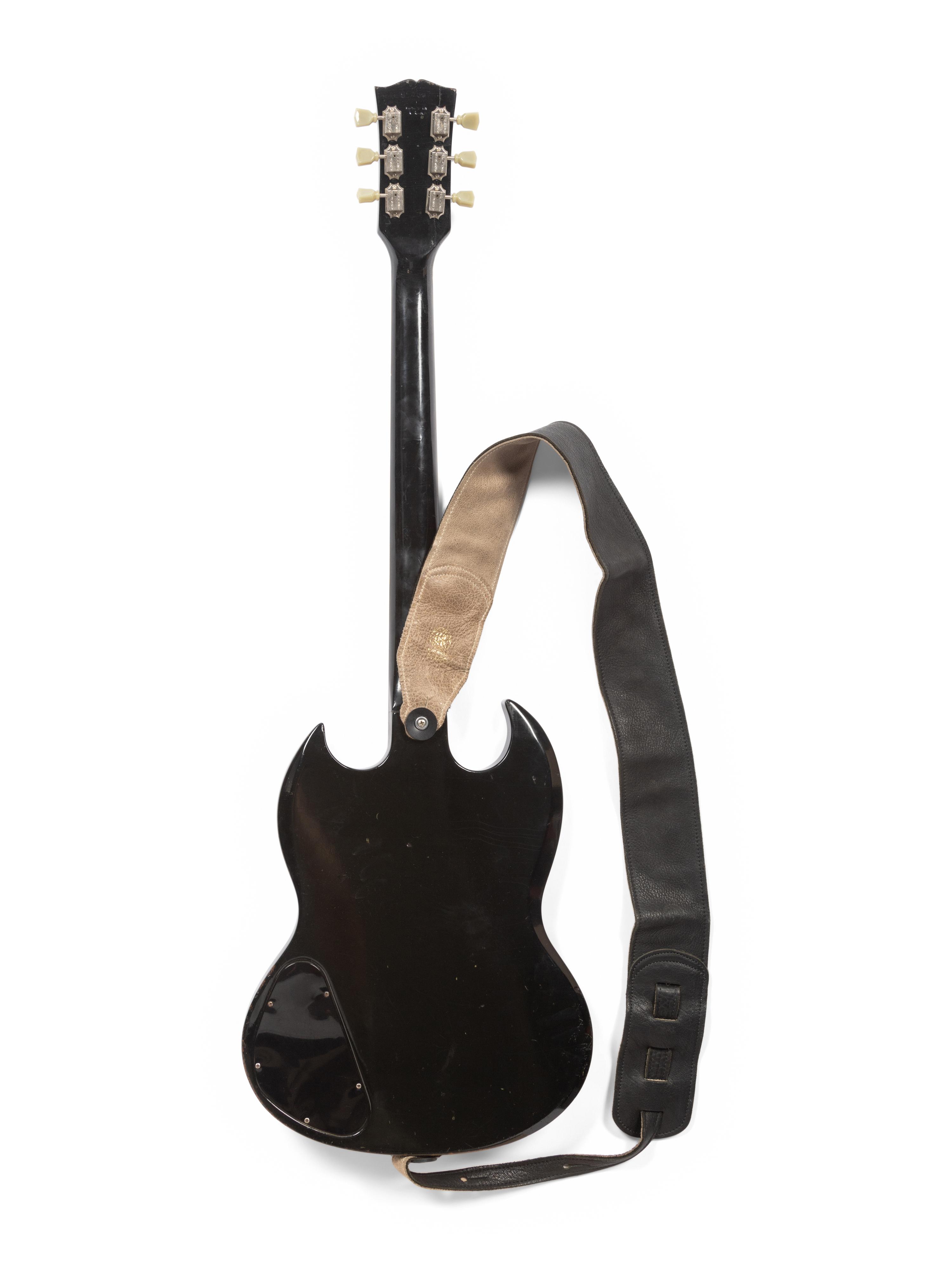 A Gibson Mother-of-Pearl Inlaid Black SG Electric Guitar