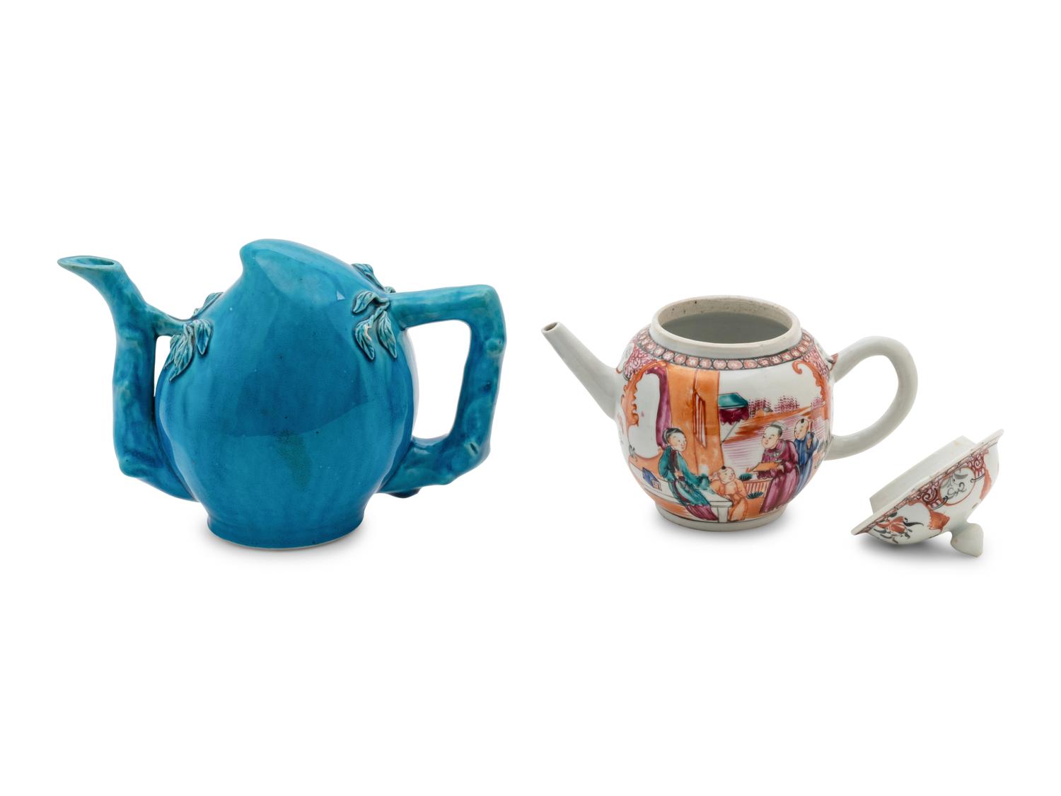 Two Chinese Porcelain Teapots
