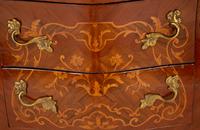 Two French Marble Top Gilt Metal Mounted Side Cabinets