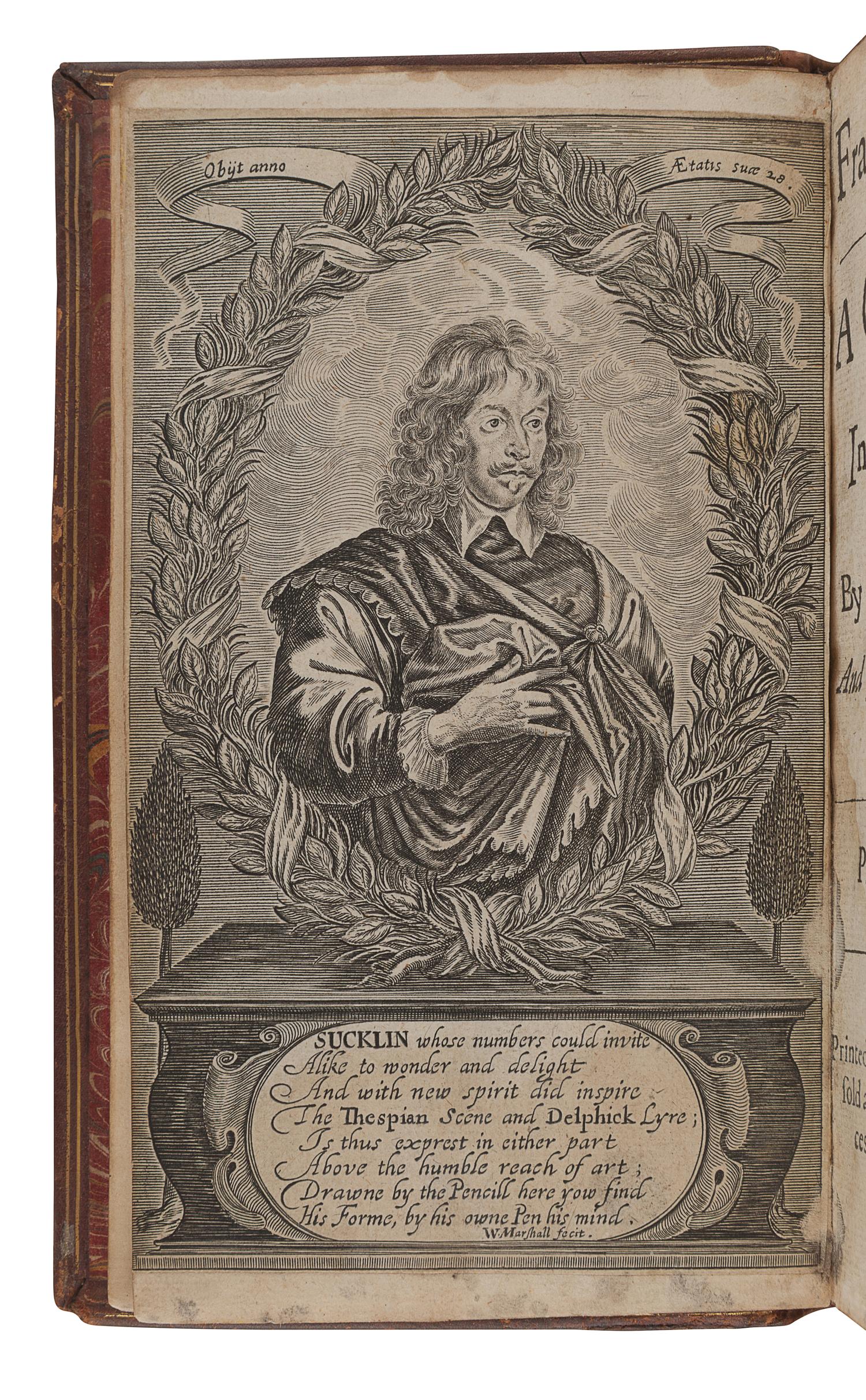 SUCKLING, John, Sir (1609-1642). Fragmenta aurea. A Collection of All the Incomparable Peeces... London: for Humphrey Moseley, 1646.