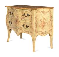 An Italian Polychrome Decorated Commode