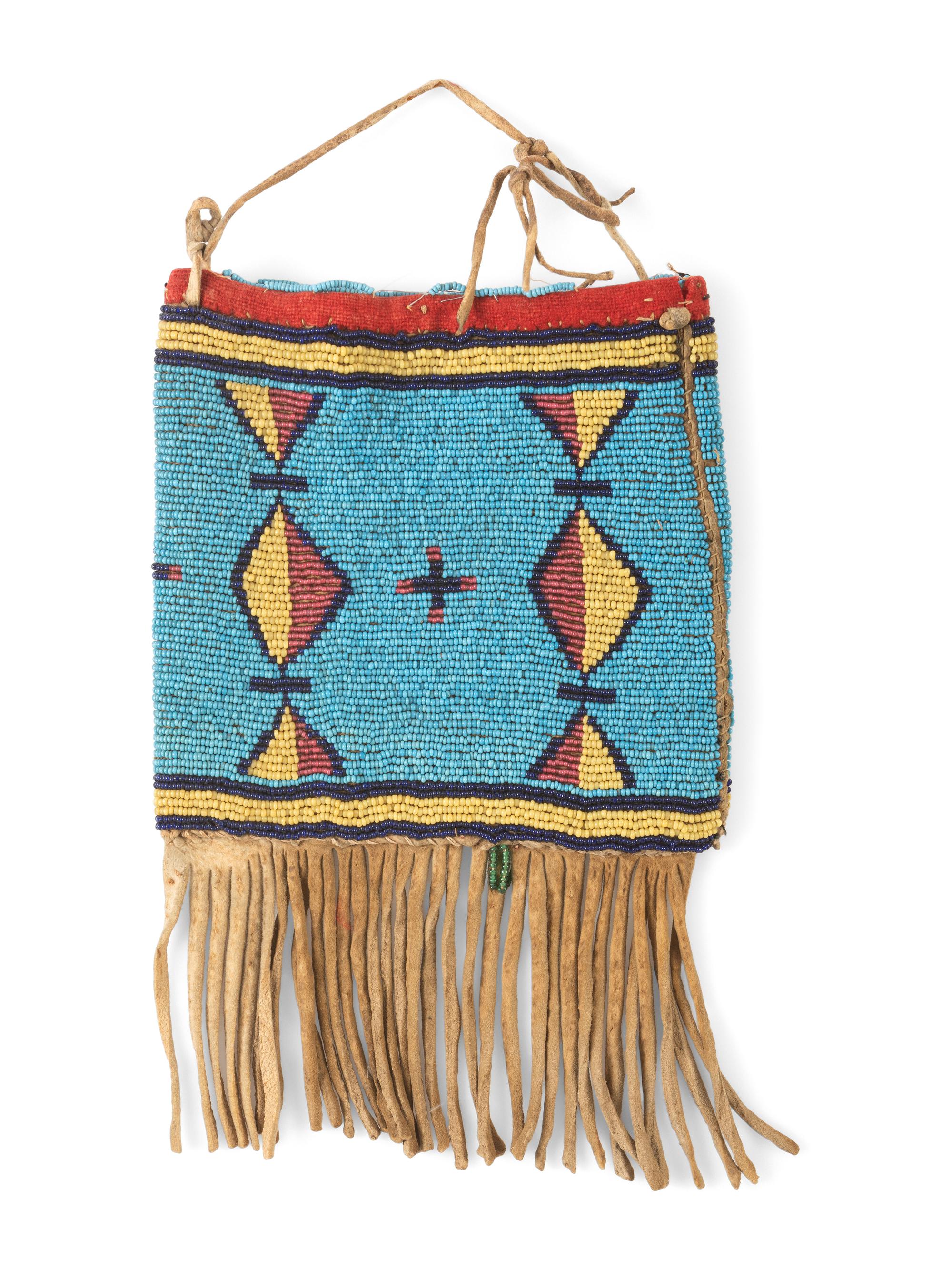 Assiniboine Beaded Hide Bag