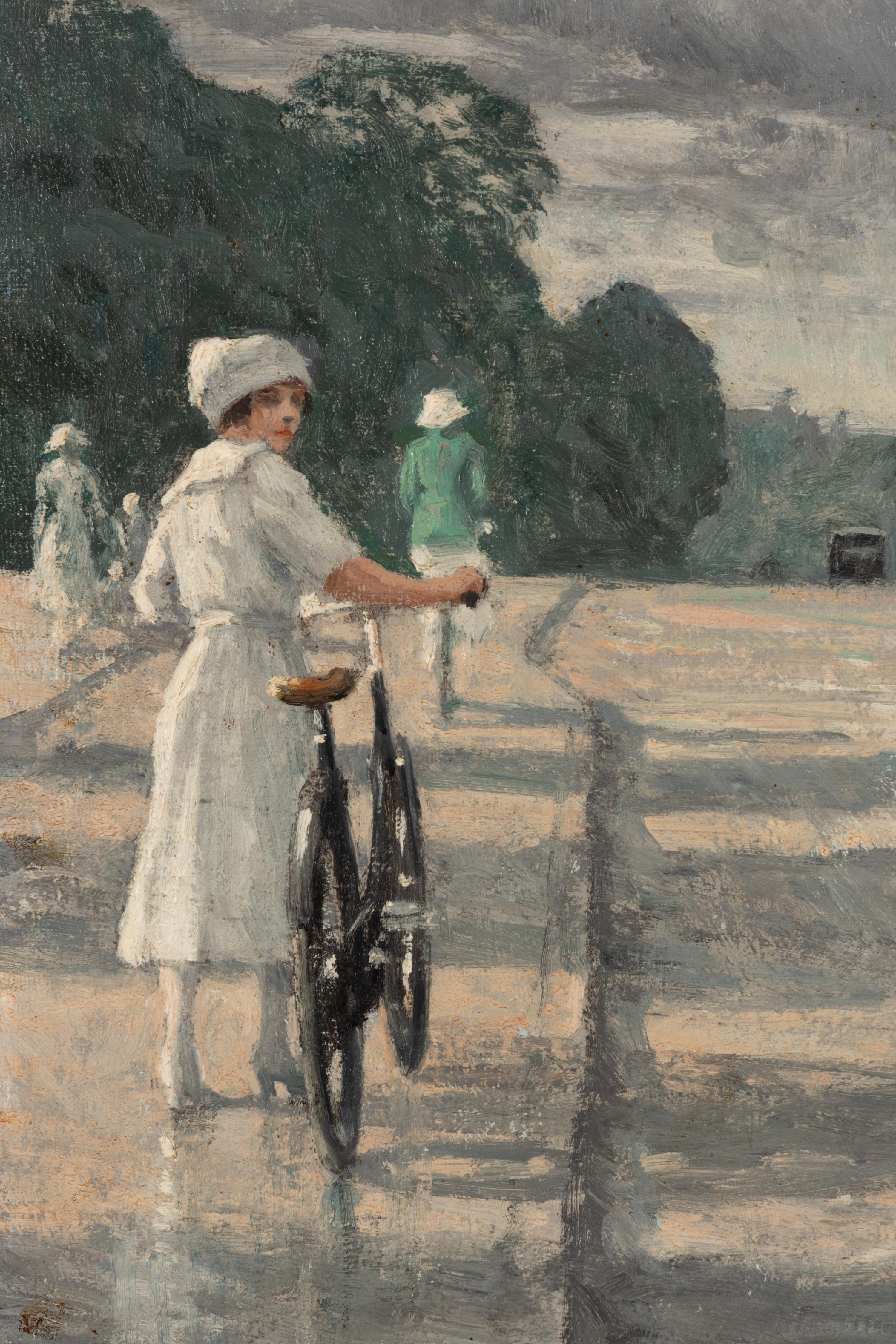 Paul Fischer (Danish, 1860-1934) — Copenhagen Street after a Rain Shower
