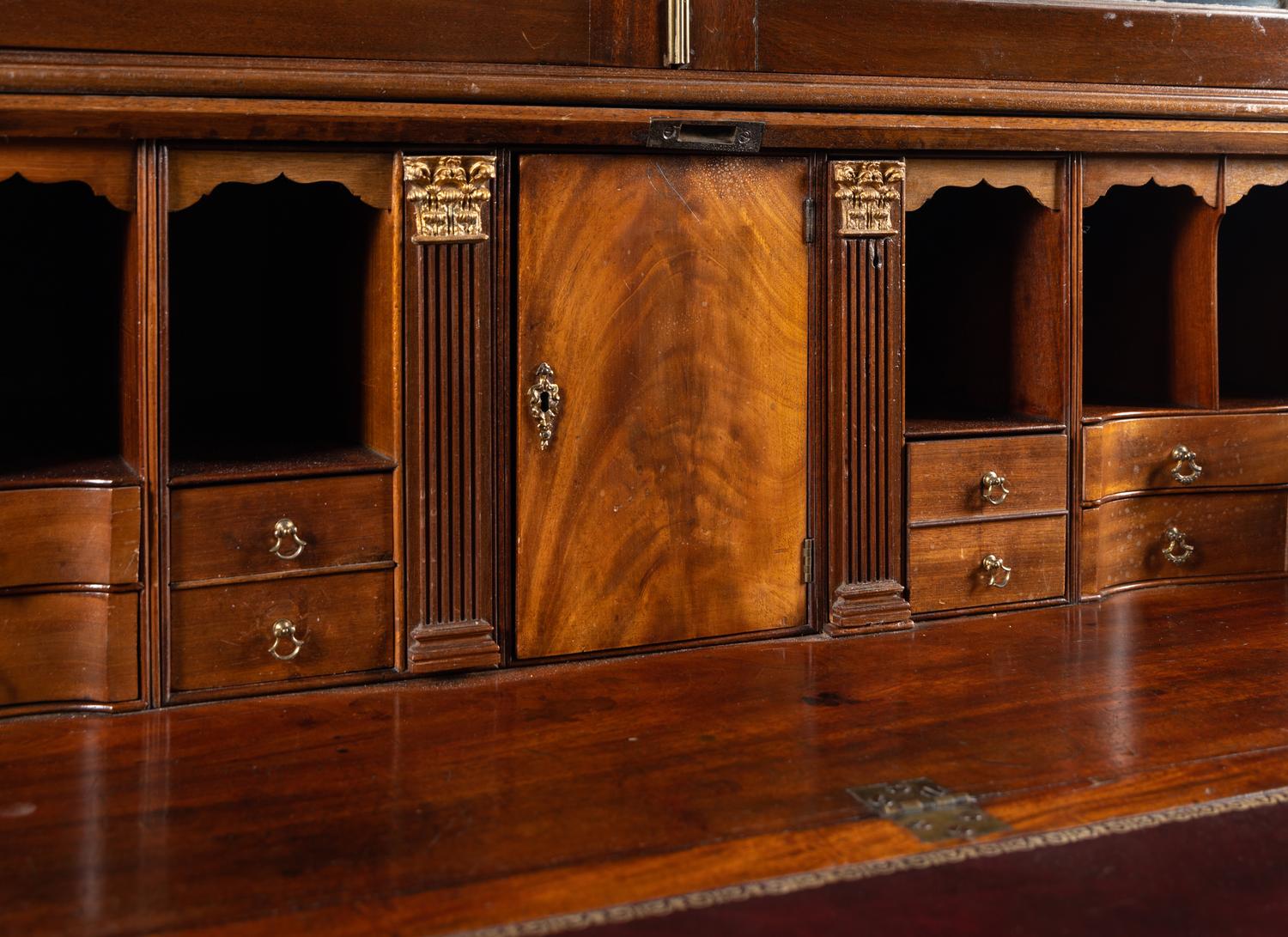 A George III Mahogany Bureau Bookcase
