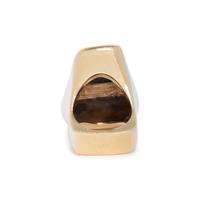 YELLOW GOLD AND CULTURED BLISTER PEARL RING