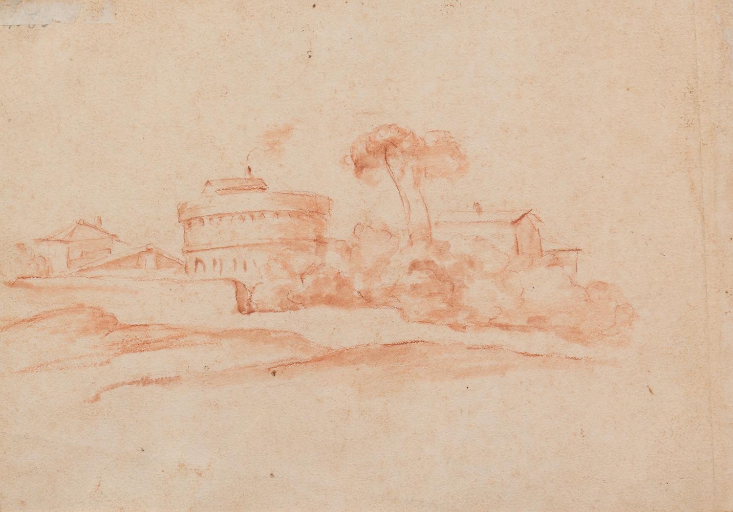 Francesco (Imperiali) Ferdinandi, (Italian, 1679-1740), Double sided Study depicting a Landscape and Cow