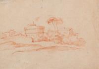 Francesco (Imperiali) Ferdinandi, (Italian, 1679-1740), Double sided Study depicting a Landscape and Cow