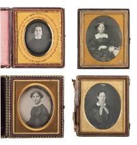 [EARLY PHOTOGRAPHY]. 20 sixth plate daguerreotypes of young women, most with above average clarity.