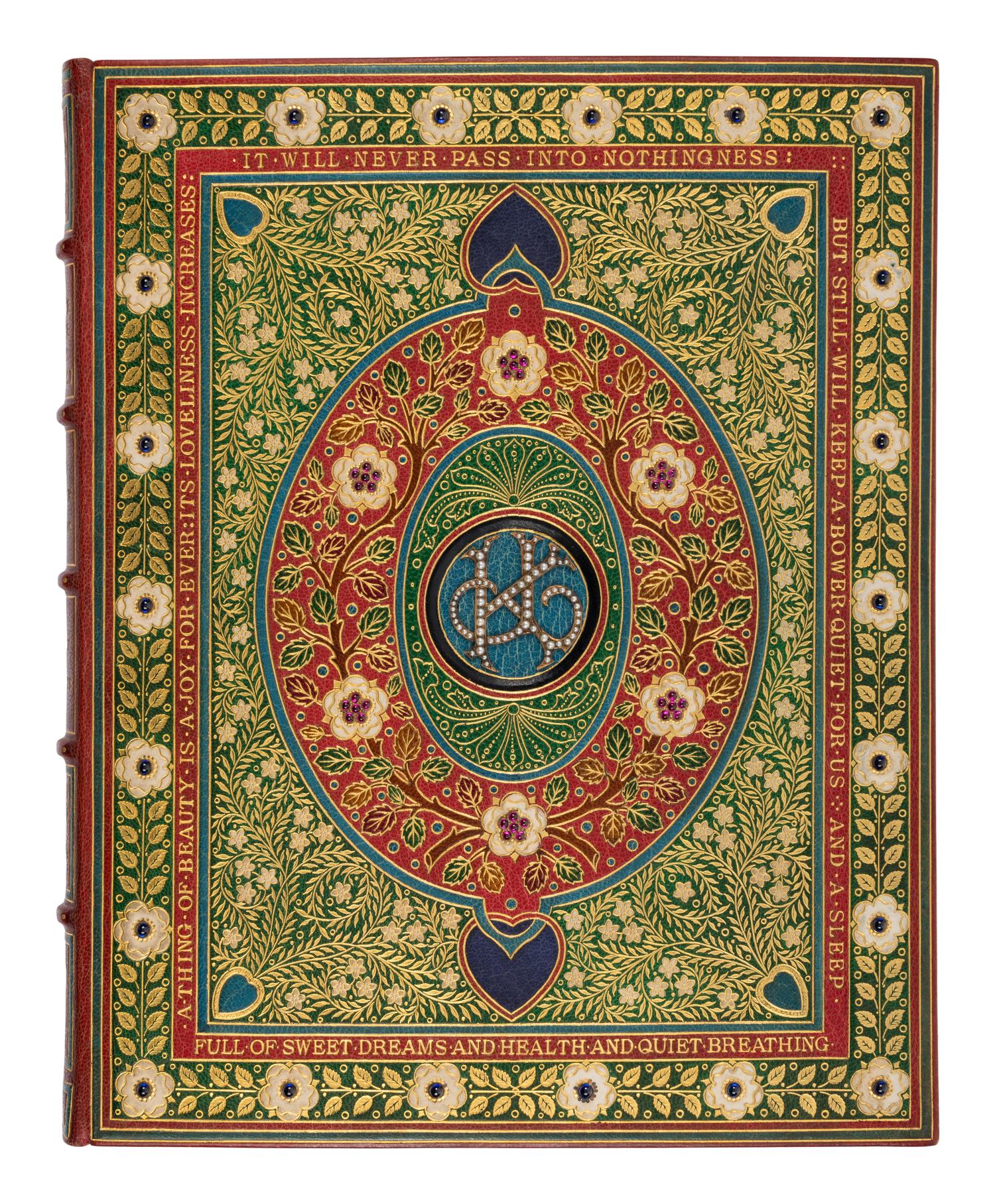 SANGORSKI, Alberto, calligrapher and illuminator. -- KEATS, John (1795-1821). "La Belle Dame sans Merci" -- "Ode on a Grecian Urn" -- "Ode to Psyche." London, 1928.