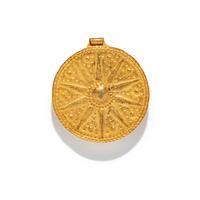 A Near Eastern Gold Disk Pendant