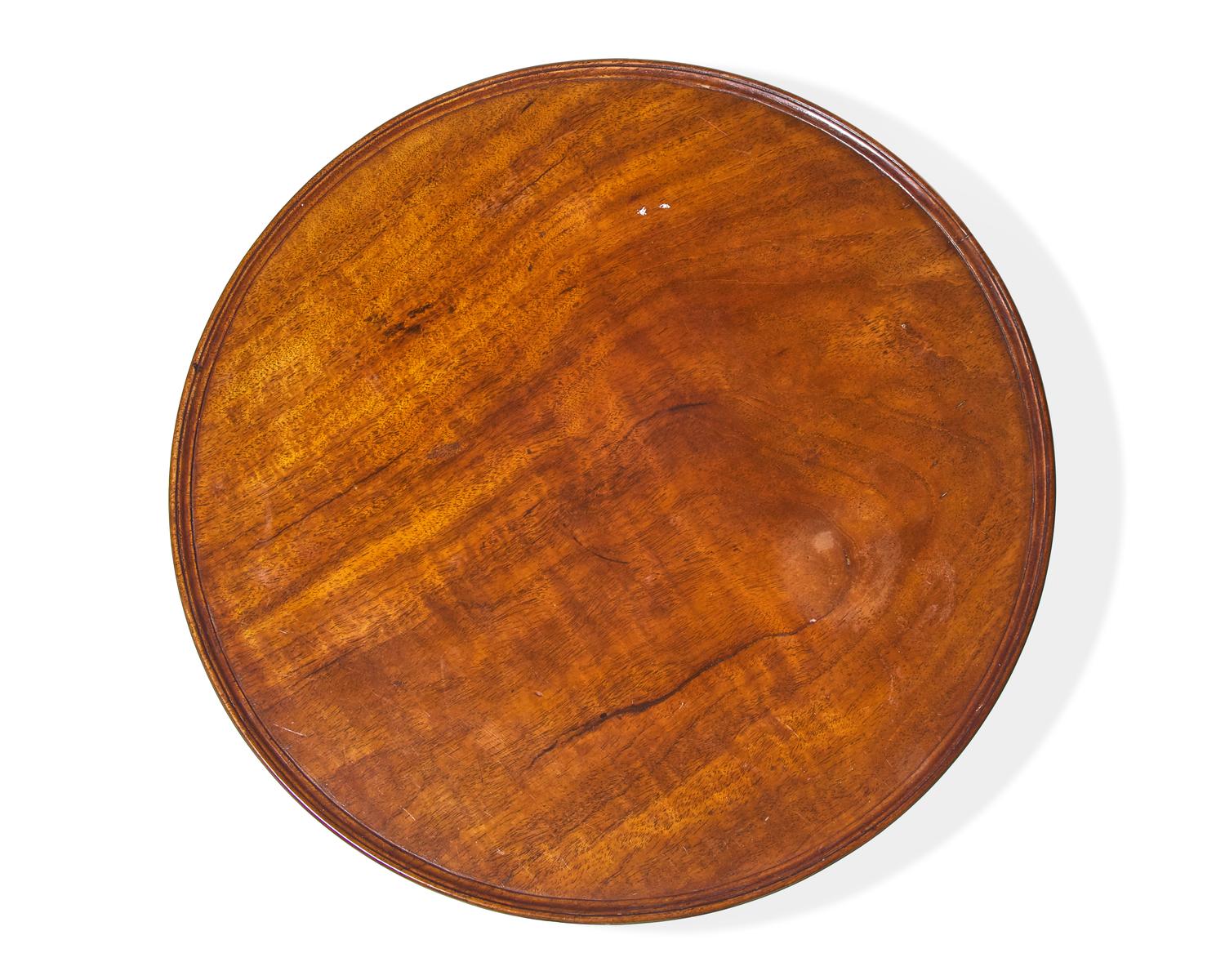 A Chippendale Carved Mahogany Dish-Top Candlestand