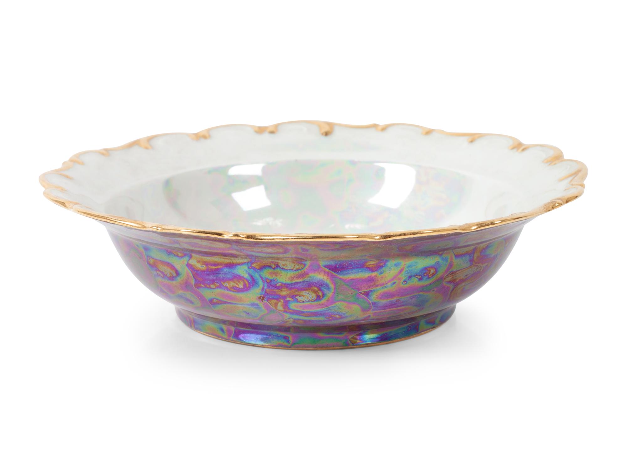 A Carolyn Barlock Iridescent Porcelain Grouping