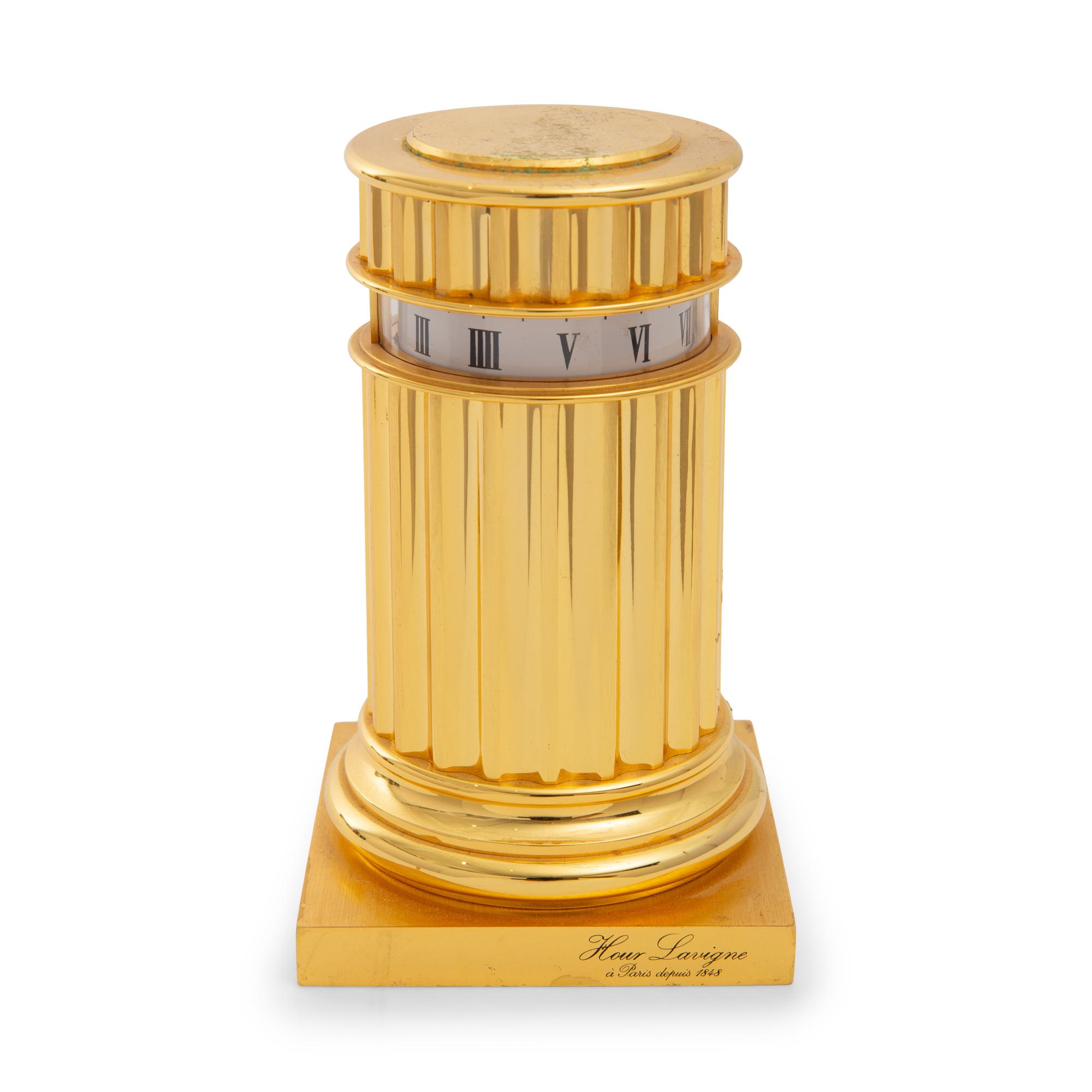 A French Hour Lavigne Brass Clock