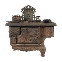 A 'Triumph' Range Salesman's Sample or Child's Toy Cast Iron Stove