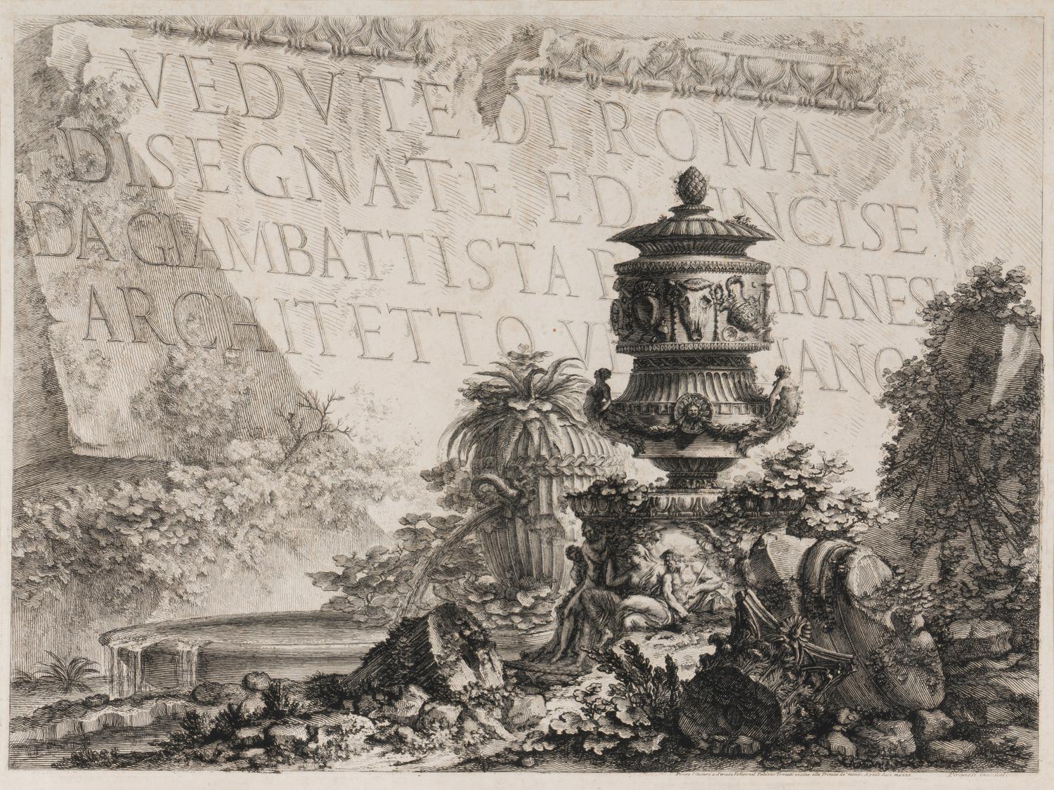 Giovanni Battista Piranesi (Italian, 1720–1778) Five Plates from Vedute di Roma