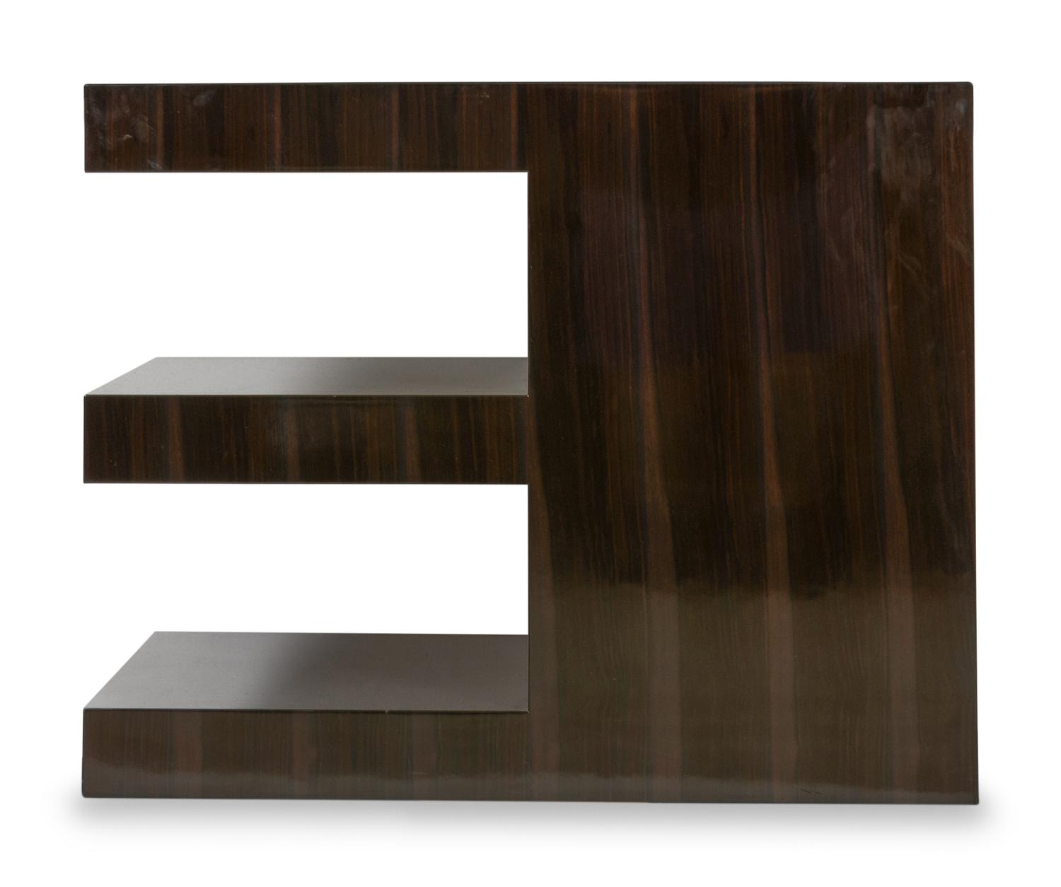 A Powell and Bonnell Macassar Ebony Epsilon Side Table