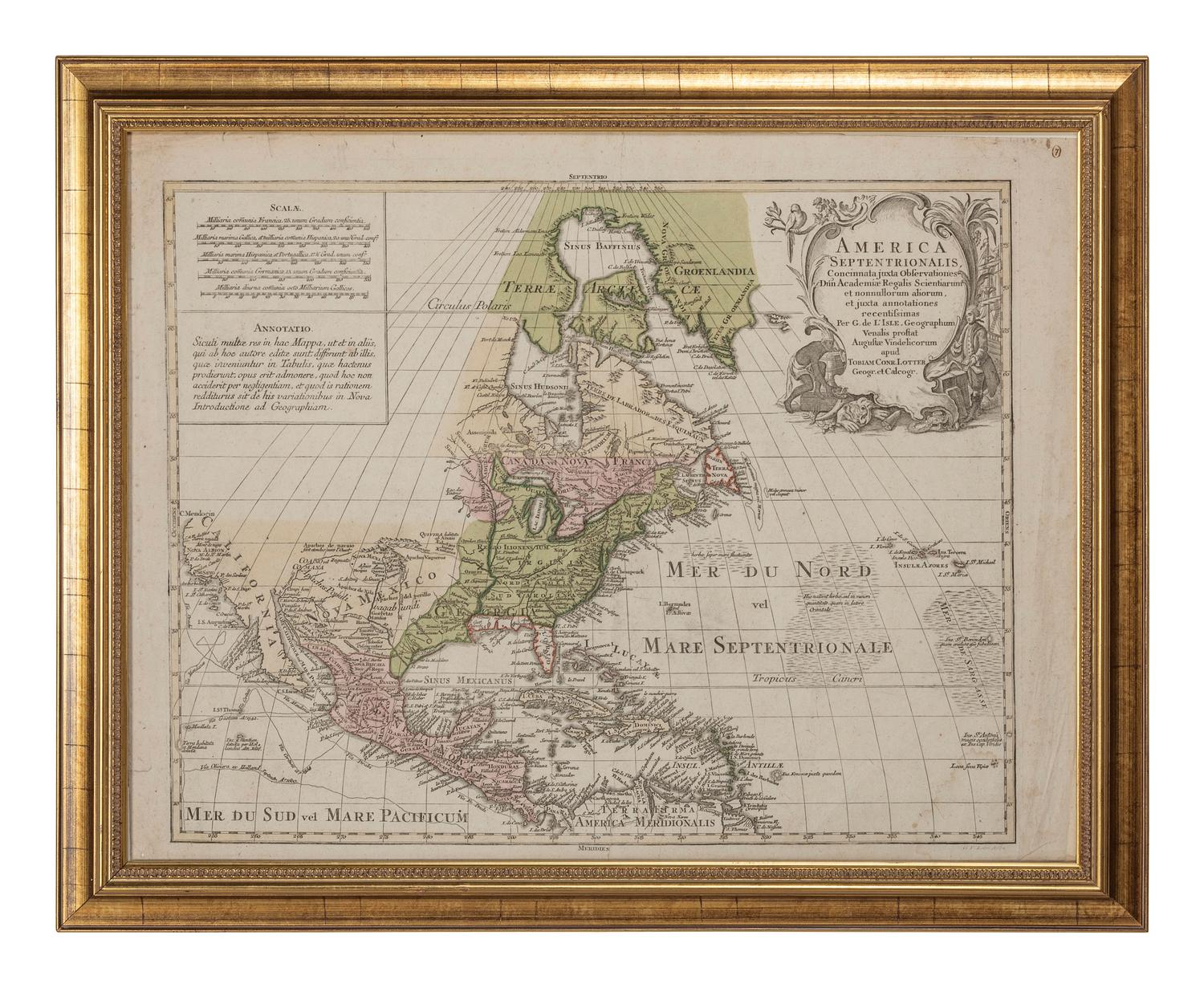 ROBERT DE VAUGONDY, Didier (1723-1786) Partie De l'Amerique Septent? qui comprend La Nouvelle France ou Le Canada . Paris, 1755.