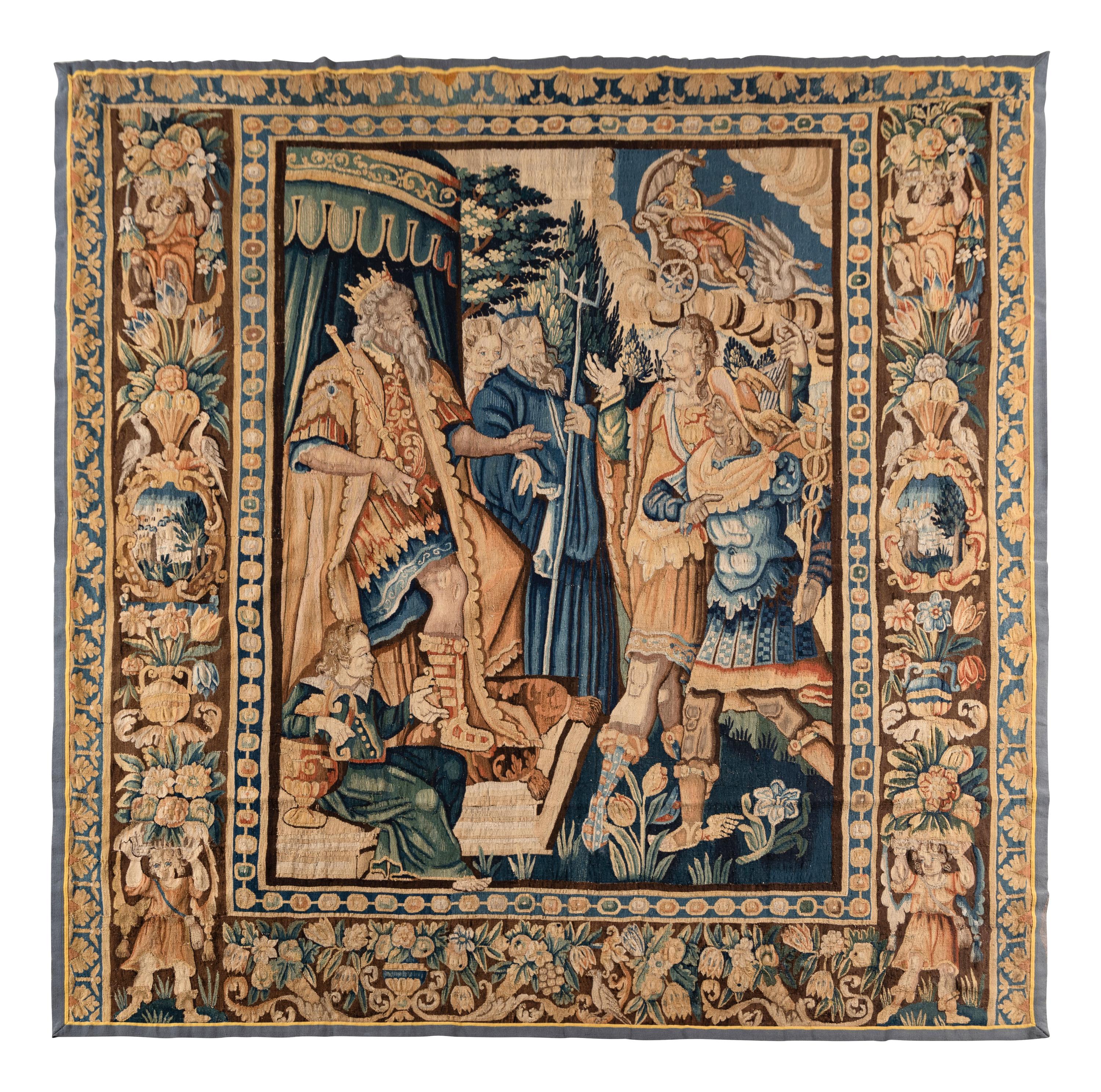 A Pair of Flemish Wool Tapestries Depicting Scenes from the Judgement of Paris