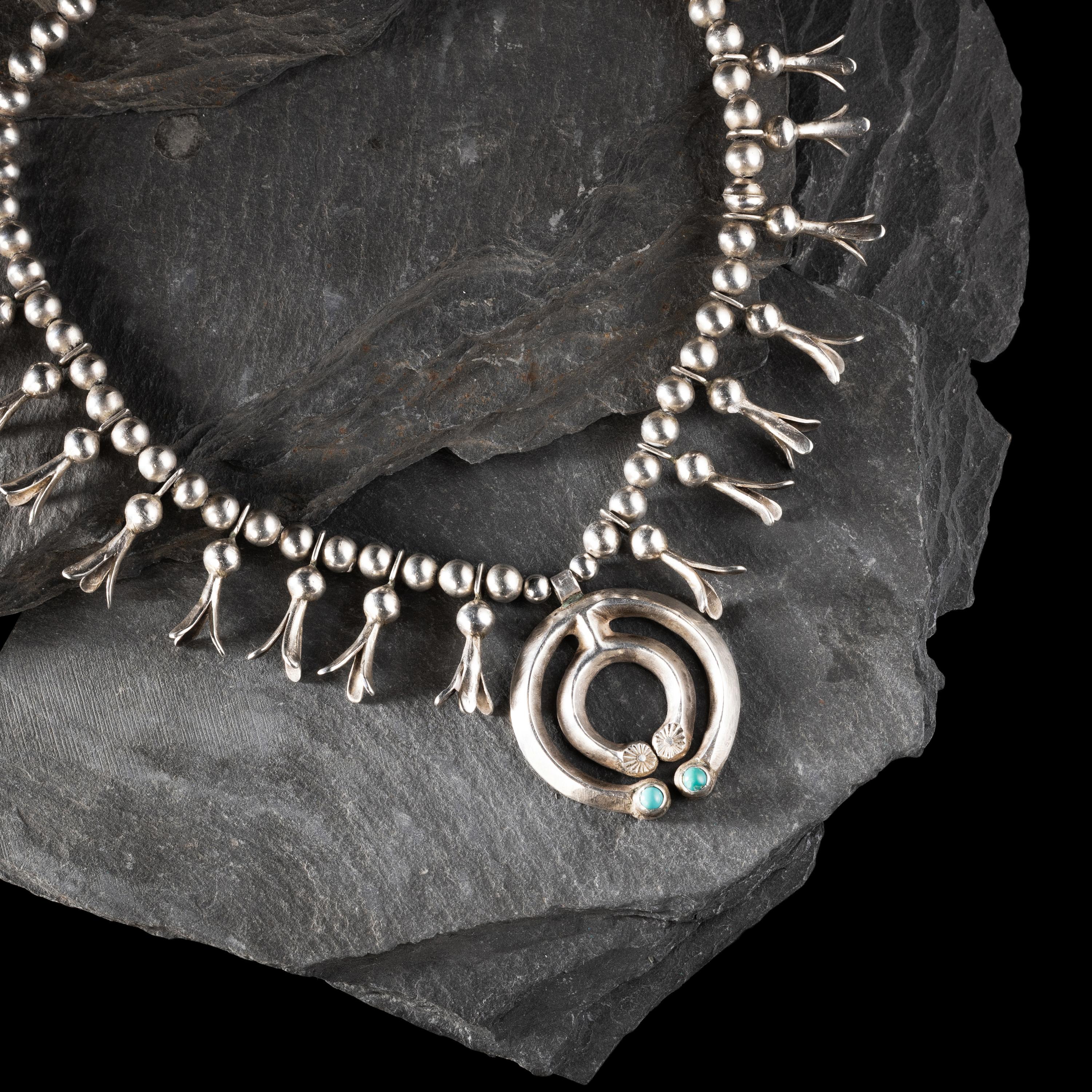 Navajo Child's Squash Blossom Necklace