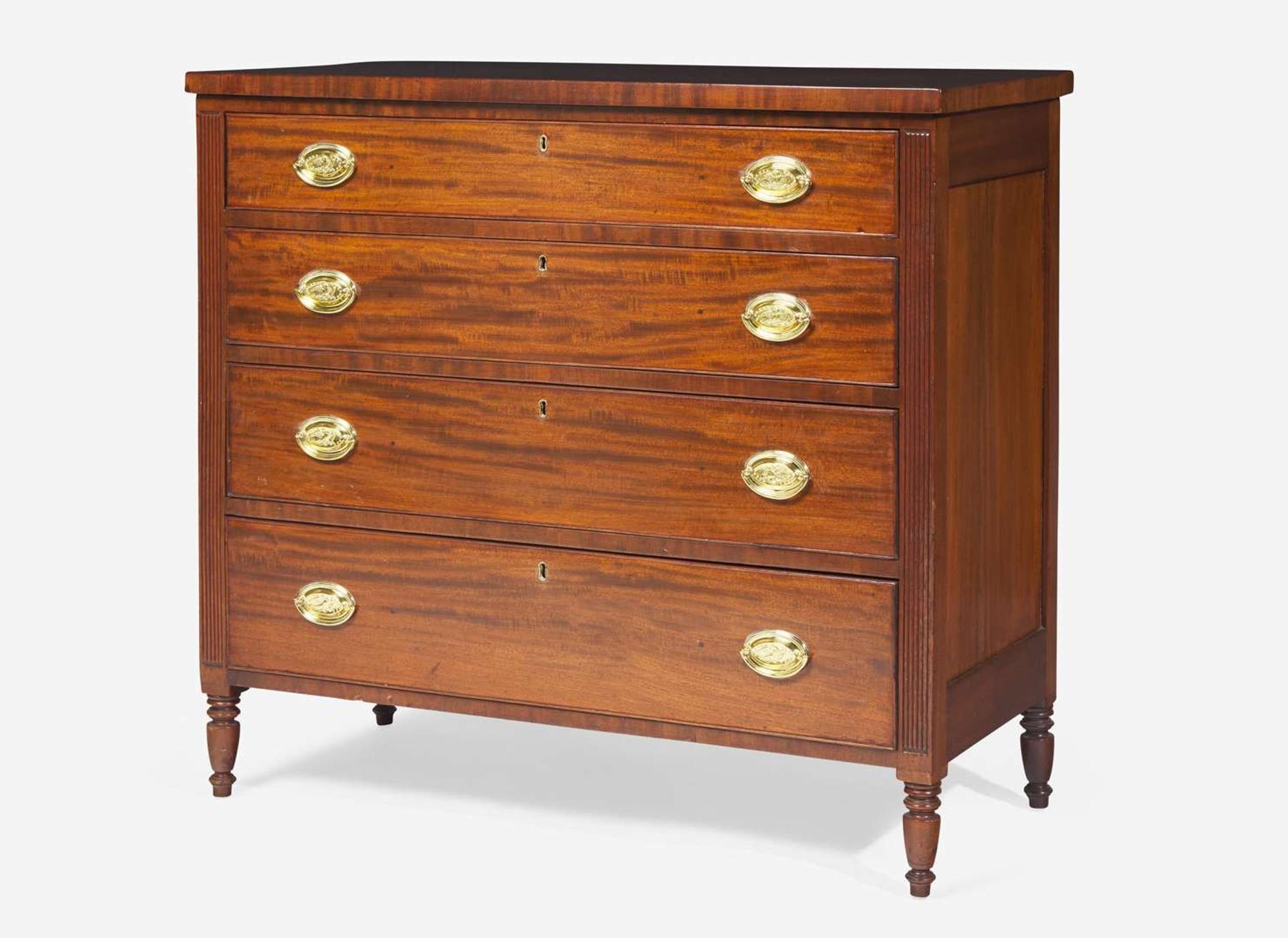 A Federal mahogany chest of drawers, Philadelphia, PA, circa 1810