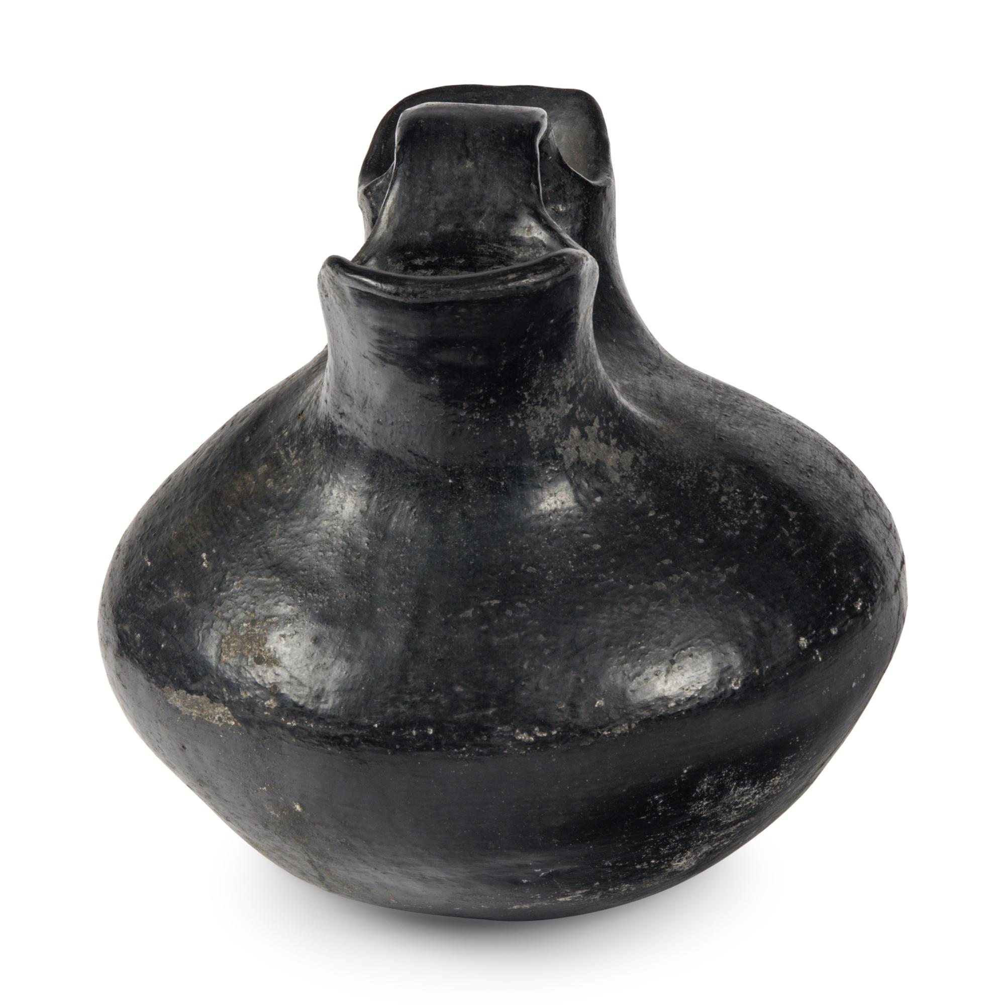 Santa Clara Blackware Pottery Wedding Vase