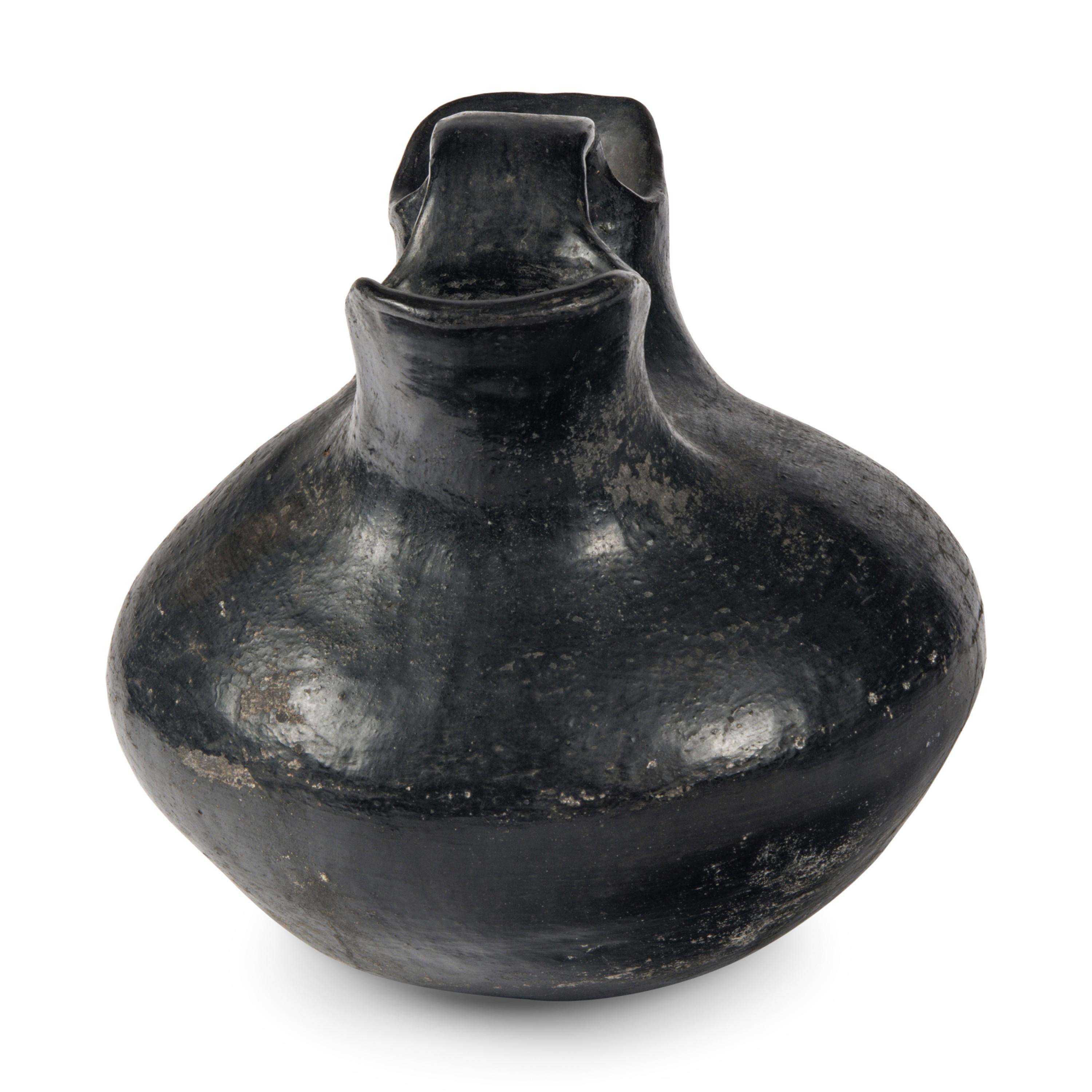 Santa Clara Blackware Pottery Wedding Vase