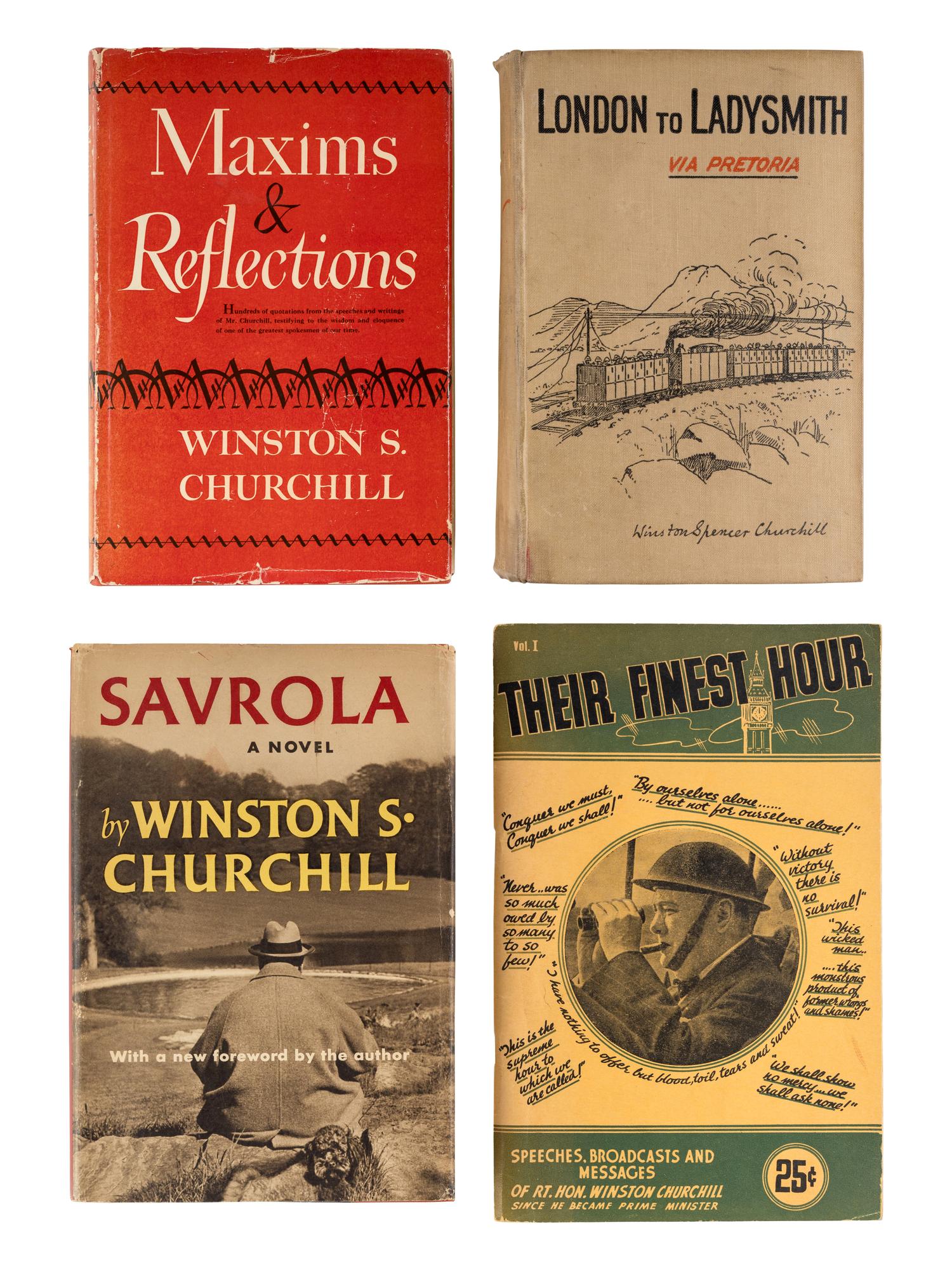 CHURCHILL, Winston Leonard Spencer, Sir (1874-1965). A group of 15 works by Churchill, including: